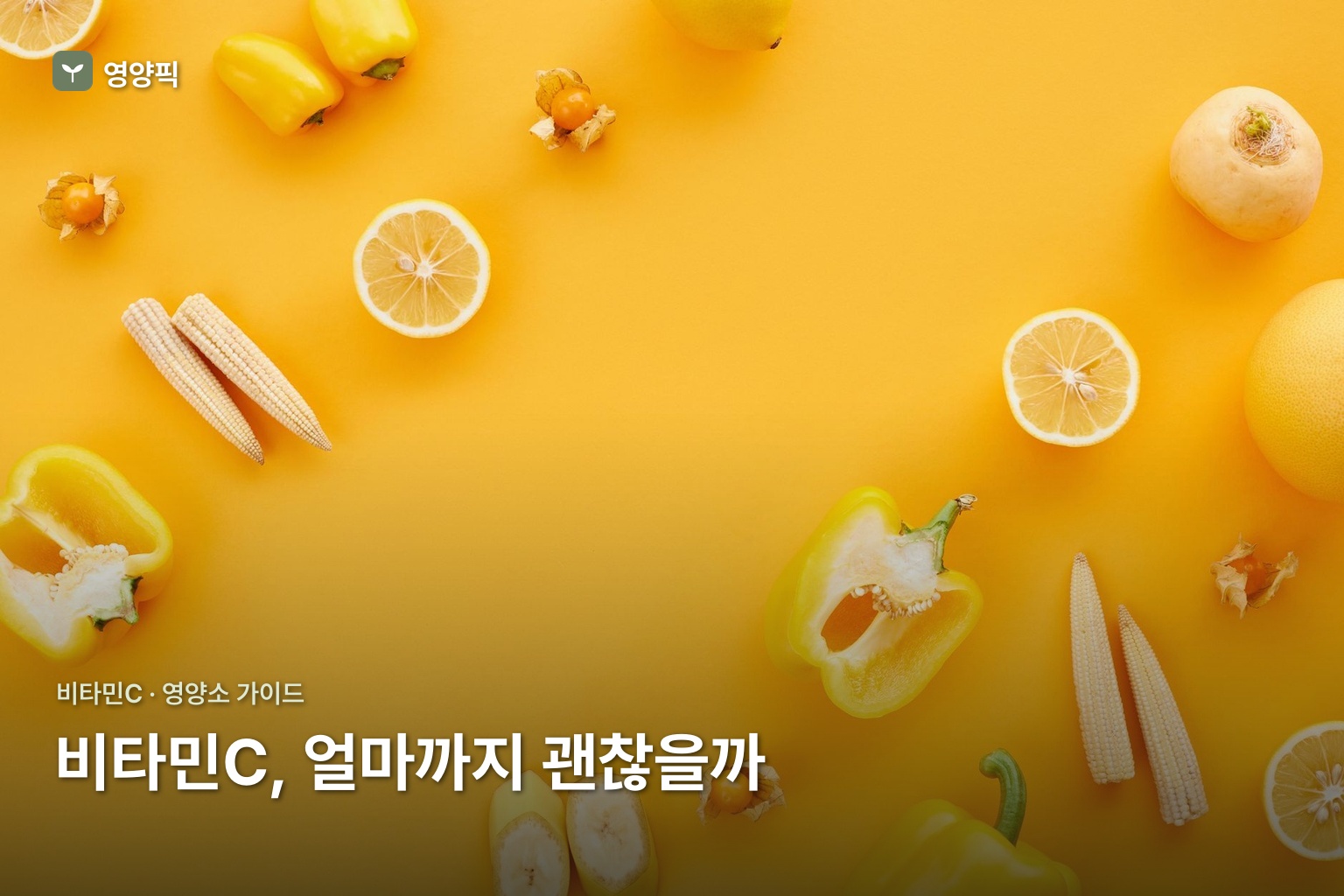 비타민C 과다복용 괜찮을까? 하루권장량·복용법 2026